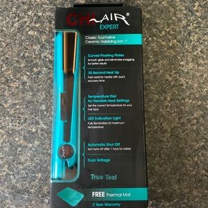 Chi Air Flat Iron- 1 inch, teal. NWT